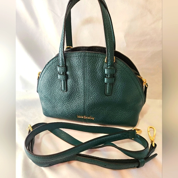 Vera Bradley Leather Green Bag - Picture 2 of 14